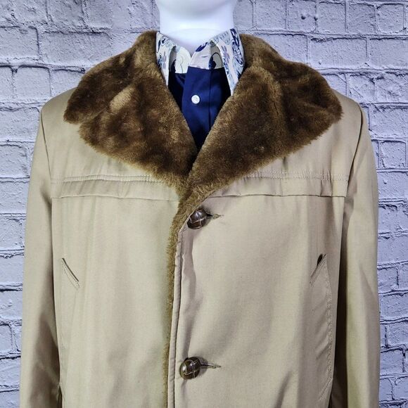 Woolrich Vintage Faux Fur Lined Ranch Coat, Men's 44R - Picture 1 of 12